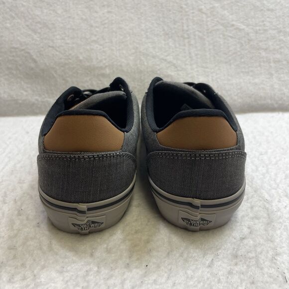 Vans Sneakers Men 9 Gray Brown Atwood Deluxe Textile Gum Sole Padded Skate Shoes - Picture 5 of 9